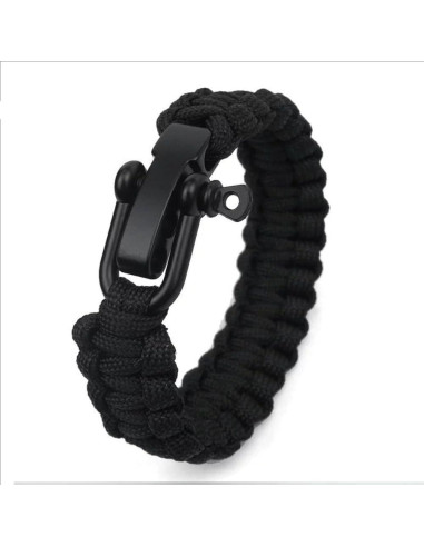 10 Hebillas de Acero Inoxidable Samlee U Ajustables Negras