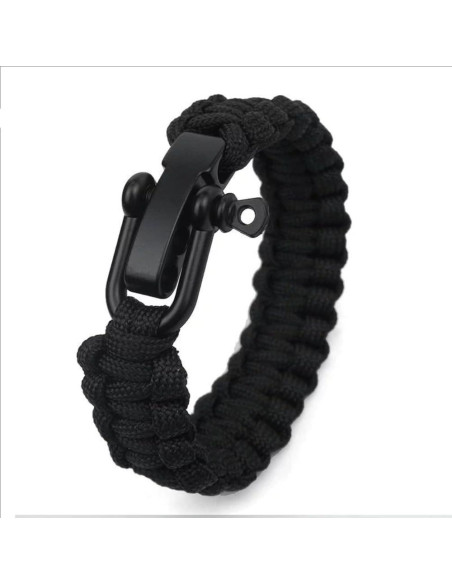 10 Hebillas de Acero Inoxidable Samlee U Ajustables Negras