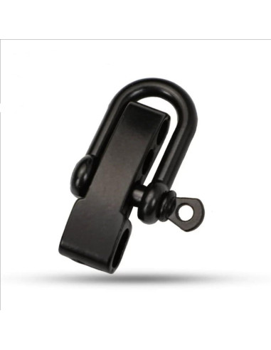 10 Hebillas de Acero Inoxidable Samlee U Ajustables Negras