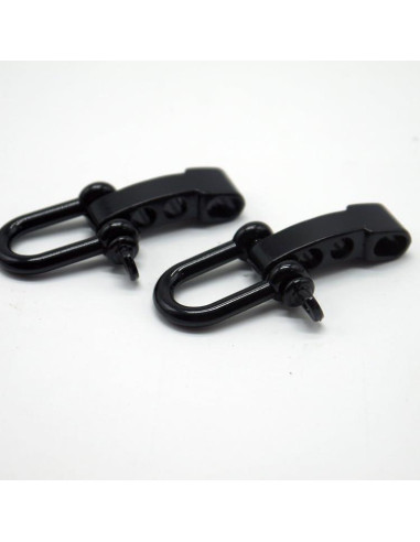 10 Hebillas de Acero Inoxidable Samlee U Ajustables Negras