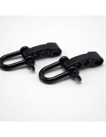 10 Hebillas de Acero Inoxidable Samlee U Ajustables Negras