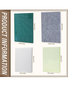 Juego de Almohadillas de Perforación de Cuero Yizzvb A4 2