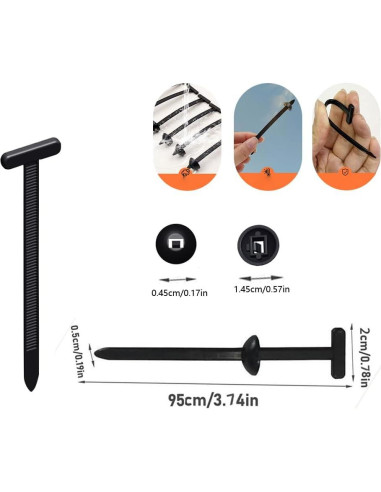 Hebillas de Brida de Cable 60 Pcs Nylon Auto Bloqueante