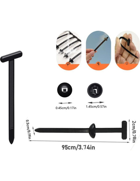 Hebillas de Brida de Cable 60 Pcs Nylon Auto Bloqueante