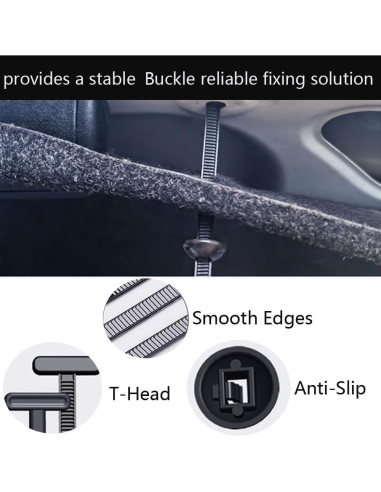 Hebillas de Brida de Cable 60 Pcs Nylon Auto Bloqueante