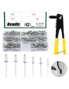 Remachadora Manual Keadic con 226 Piezas de Remaches Ciegos