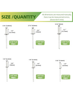 Remachadora Manual Keadic con 226 Piezas de Remaches Ciegos 2