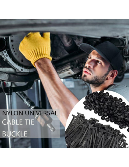 Hebillas de Brida de Cable 60 Pcs Nylon Auto Bloqueante