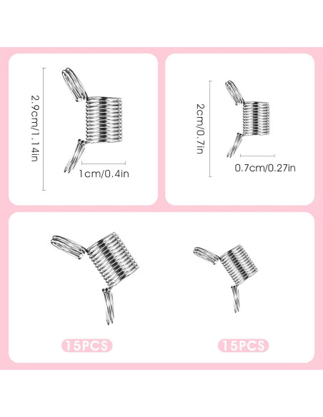 30 Sujetadores de Perlas DOPENSPI, 15 Grandes y 15 Pequeños