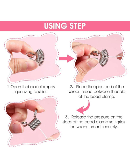 30 Sujetadores de Perlas DOPENSPI, 15 Grandes y 15 Pequeños