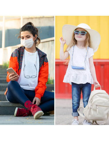 Cadena para Gafas 5 Piezas Antideslizantes con Ganchos