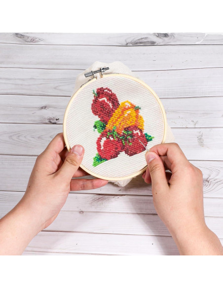 Aros de Bordado de Bambú 4" y 6" - 2 Pcs Ajustables