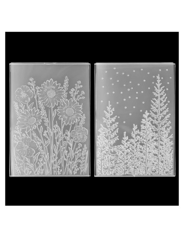 2 Carpetas de Relieve 3D Gosknor 11.4x16 cm para Scrapbooking