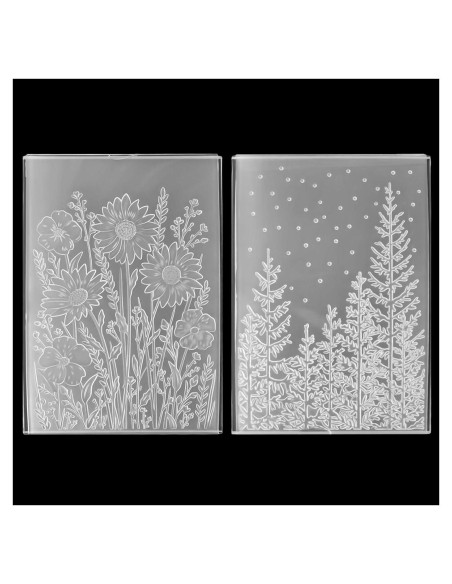 2 Carpetas de Relieve 3D Gosknor 11.4x16 cm para Scrapbooking