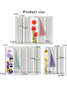 Juego de 3 Moldes de Silicona TZIFQO para Marcadores DIY 2