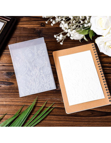 2 Carpetas de Relieve 3D Gosknor 11.4x16 cm para Scrapbooking