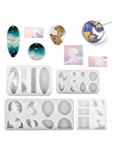 4 Moldes de Silicona para Joyería Exircy - Isla 3D