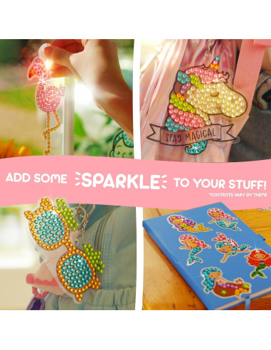 Kit de Arte de Diamante Blue Squid Unicornio - 16 Piezas