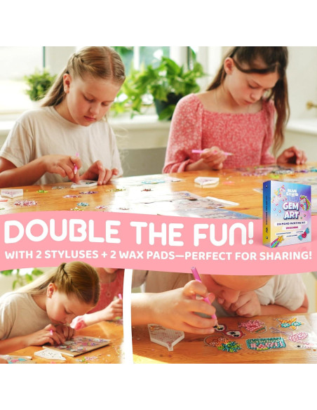 Kit de Arte de Diamante Blue Squid Unicornio - 16 Piezas