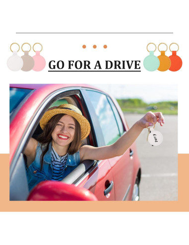 36 Llaveros de Cuero Sintético Wavyknot para DIY 8x5 cm