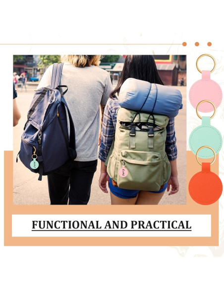 36 Llaveros de Cuero Sintético Wavyknot para DIY 8x5 cm