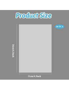 30 Hojas de Acetato Transparente EupHHonycs 10.9x16 cm para Manualidades 2