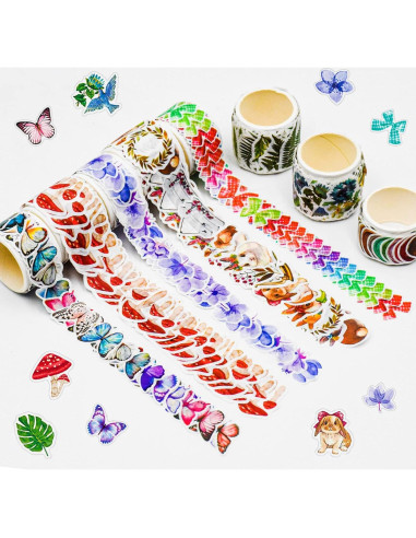 8 Rollos de Cinta Washi Vintage BROVITI para DIY y Scrapbooking