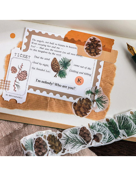 8 Rollos de Cinta Washi Vintage BROVITI para DIY y Scrapbooking