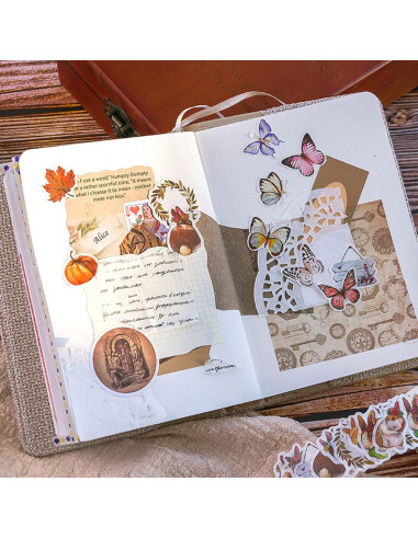 8 Rollos de Cinta Washi Vintage BROVITI para DIY y Scrapbooking