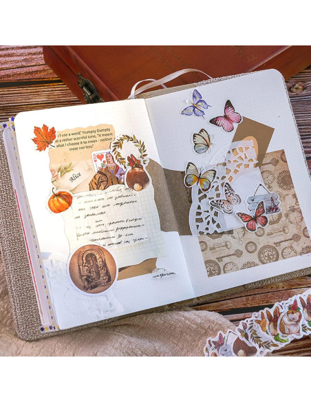 8 Rollos de Cinta Washi Vintage BROVITI para DIY y Scrapbooking