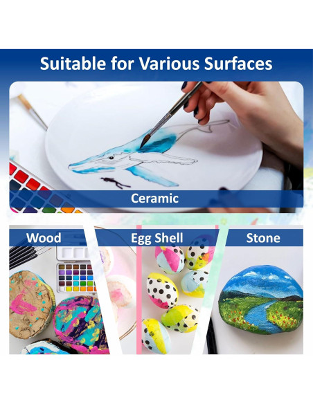 Juego de Pinturas Acuareladas Flynxo - 50 Colores Brillantes