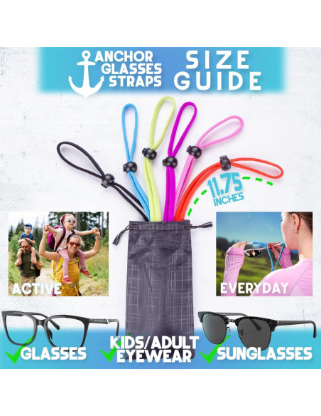 Correa Ajustable para Gafas 6 Pack - Nylon Universal