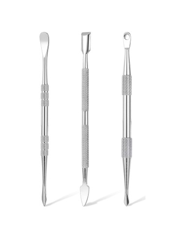 Herramientas de Escultura en Arcilla Larrel - Acero Inoxidable, 3 Piezas