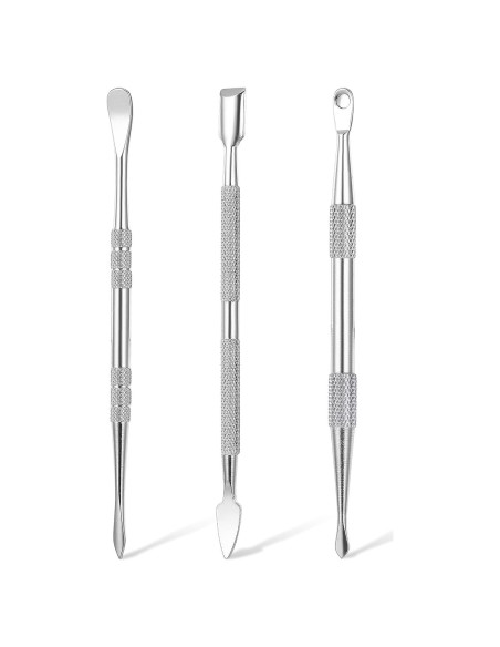 Herramientas de Escultura en Arcilla Larrel - Acero Inoxidable, 3 Piezas