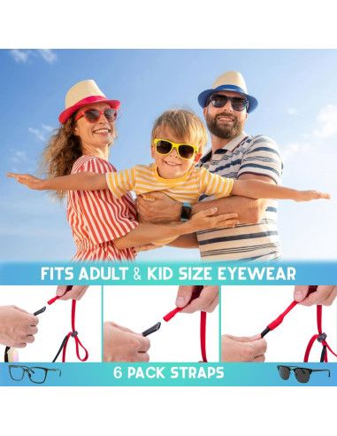 Correa Ajustable para Gafas 6 Pack - Nylon Universal