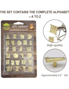 Conjunto de sellos de quema de madera Arokimi 23 piezas 2