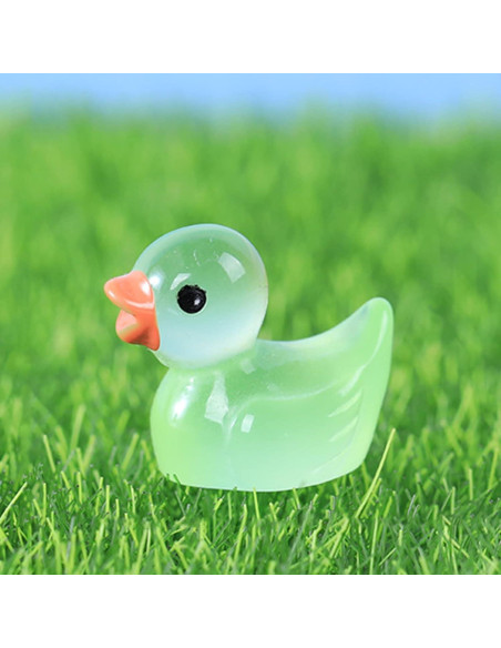 10 Figuras de Patos Miniatura Rojo Rosa PurYupearl