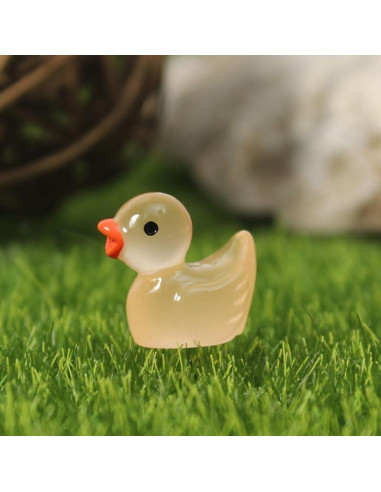 10 Figuras de Patos Miniatura Rojo Rosa PurYupearl