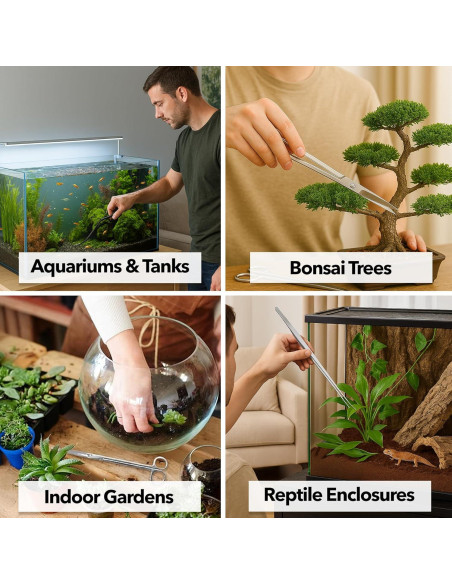 Kit de Herramientas de Acuascaping Mandala Crafts 3 en 1 Acero Inoxidable