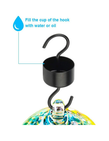 Ganchos de Alimentador de Colibrí Picowe 4 Paquetes 4.1 cm