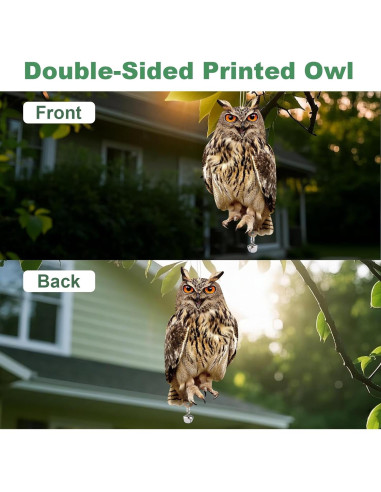 Buhos Colgantes de Plástico OffiCreative - 2 Pcs Ahuyentadores