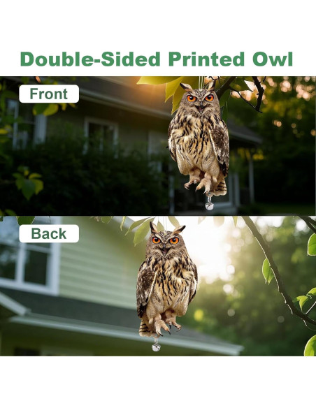 Buhos Colgantes de Plástico OffiCreative - 2 Pcs Ahuyentadores