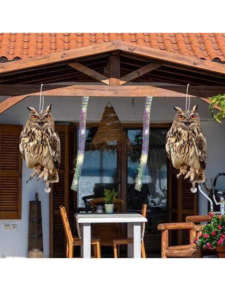 Buhos Colgantes de Plástico OffiCreative - 2 Pcs Ahuyentadores