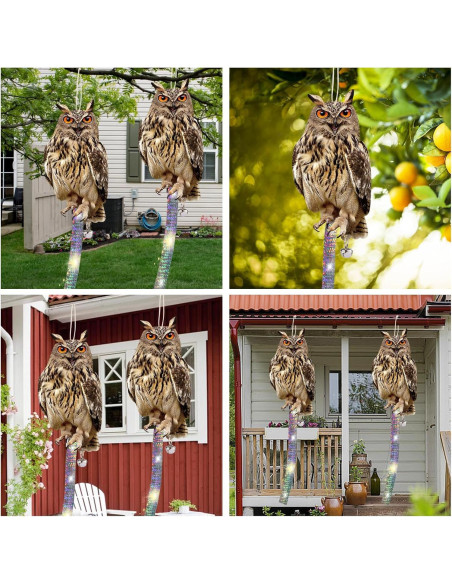 Buhos Colgantes de Plástico OffiCreative - 2 Pcs Ahuyentadores