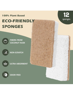 Esponjas de Cocina Ecológicas Isshah - 12 Unidades de Sisal 2