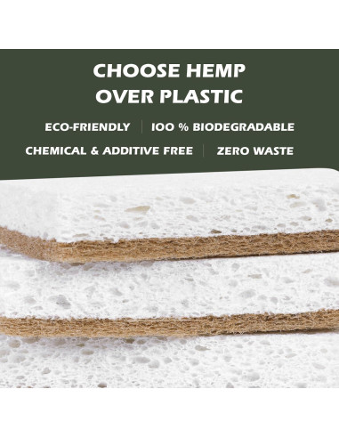 Esponjas de Cocina Ecológicas Isshah - 12 Unidades de Sisal
