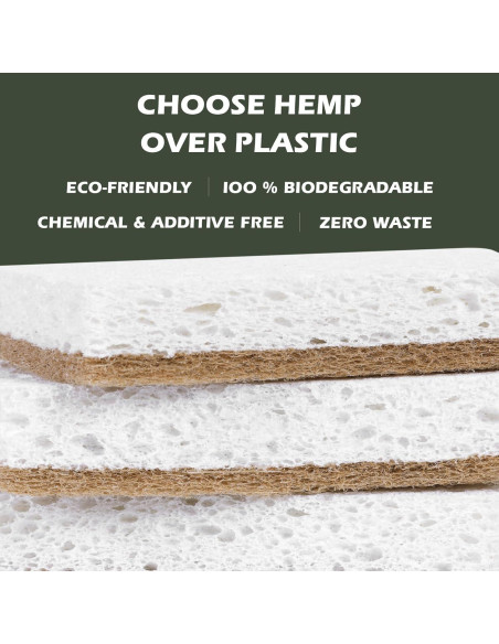 Esponjas de Cocina Ecológicas Isshah - 12 Unidades de Sisal