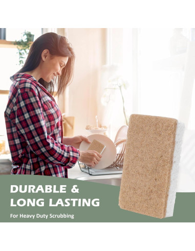 Esponjas de Cocina Ecológicas Isshah - 12 Unidades de Sisal