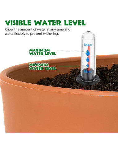 Medidor de Nivel de Agua Milisten - Paquete de 4 para Jardín