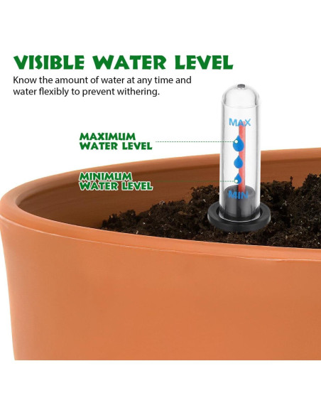 Medidor de Nivel de Agua Milisten - Paquete de 4 para Jardín